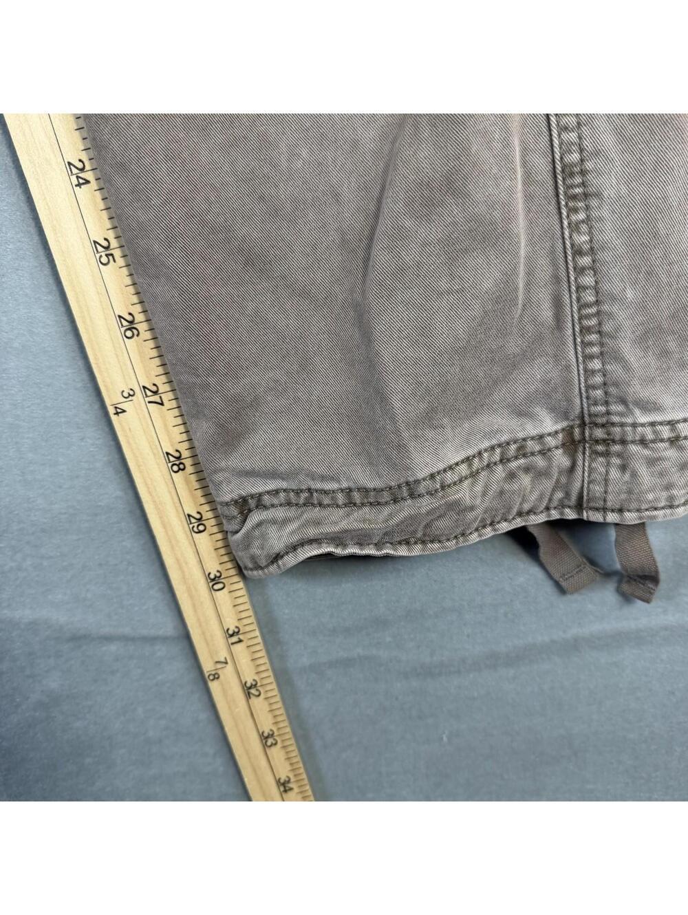 Abercrombie & Fitch Paratrooper Cargo Pants Mens 30x32 Brown Military Drawstring - Picture 8 of 8